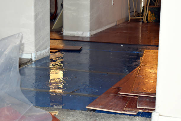Professional Flood Damage Restoration technician working in Medford, OR
